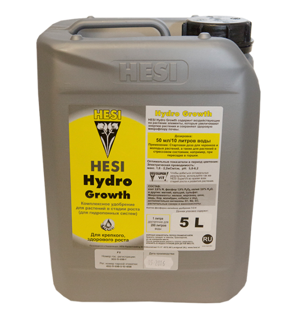 Hesi Hydro Growth 5Л купить в балашихе удобрение для гидропоники